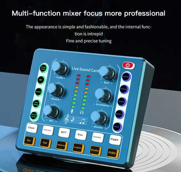 Placa de sunet Mixer Livestream Tik Tok Podcast M8 Bluetooth