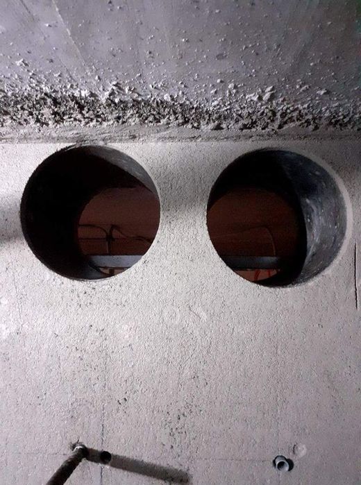 Carotare gauri, Hota/Centrală,Inst. sanitare ventilatie AC etc.
