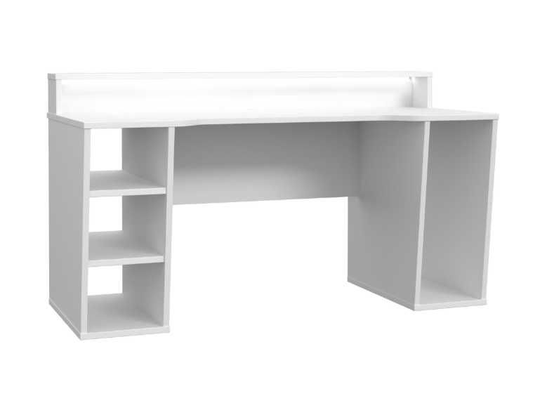 Birou gaming Kring alb 160cm cu LED – stare excelentă