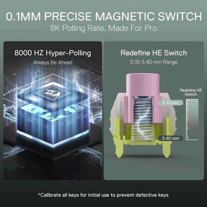 Redragon EISA K686 HE магнитная клавиатура RU/EN -офицальная