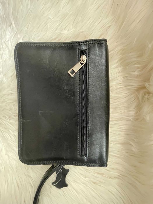 Borseta de mana Office Piele Neagra Veritabila ( Noua ) 20 cm x 16 cm