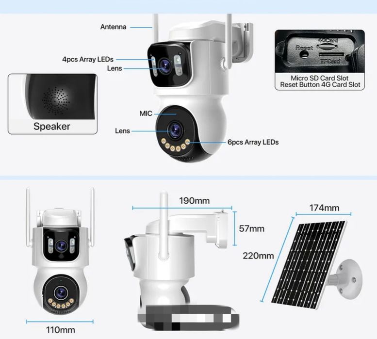 Camera supraveghere 4G Cartela Telefon