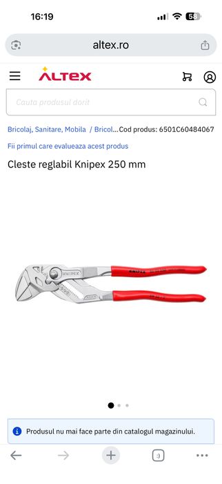 Knipex-clește reglabil 250