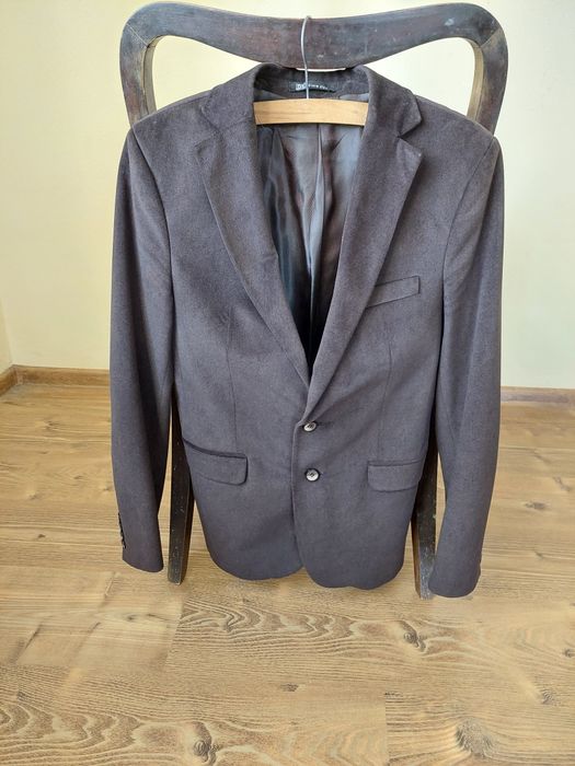 Sacou de toamna maro bumbac catifelat