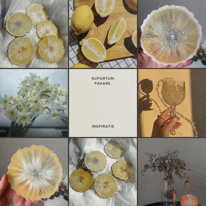 Coaster/suport pahare din rasina epoxidica, cadoul perfect!