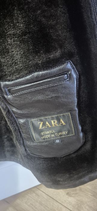Кожаная дубленка  ZARA