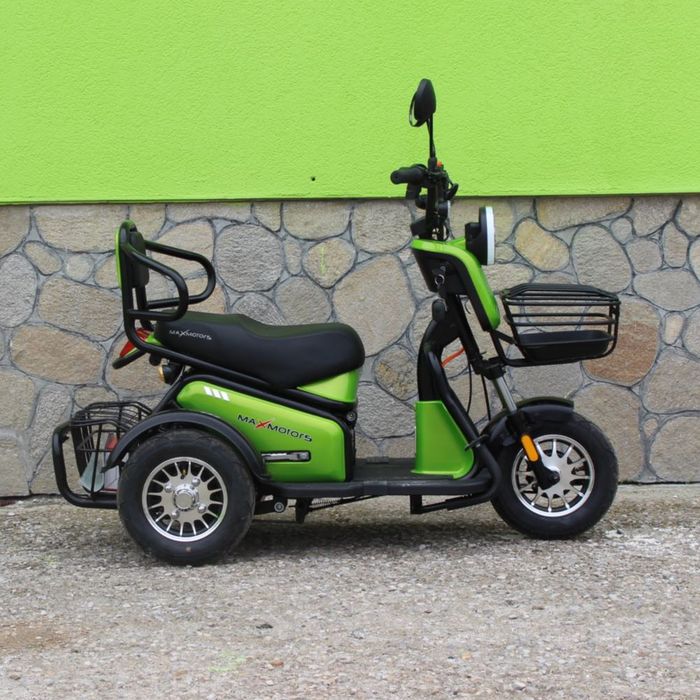 Двуместна електрическа триколка Pudding 1800W-48V-20Ah GREEN