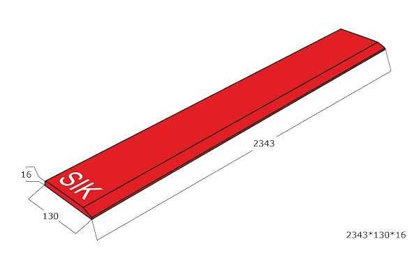 Lamă de uzură 2343 x 130 x 16 mm (123/02362) – pentru buldoexcavator