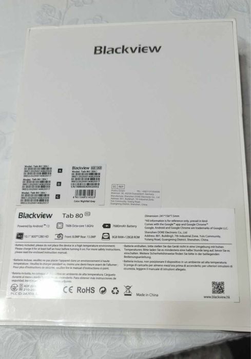 Blackview Tab80 4G 8+128GB Nightfall Grey
