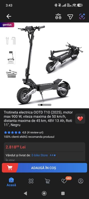 Vand trotineta electrica OOTD T10