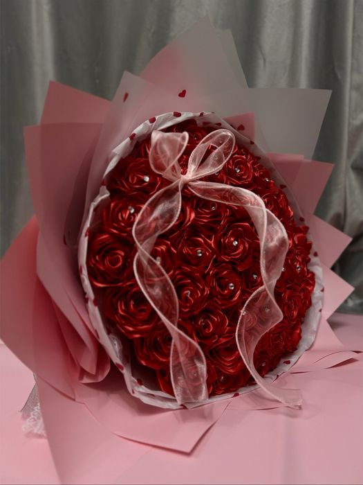 Цветы из атласной ленты