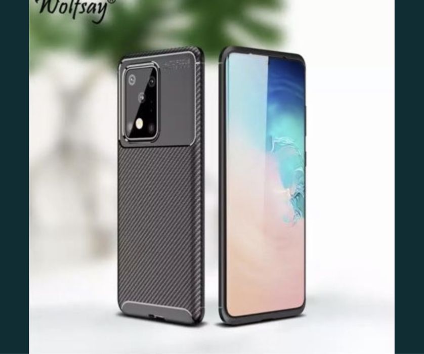 Husa Samsung S20/S21/S22/S23 Plus Ultra Carbon Material Anti Cadere