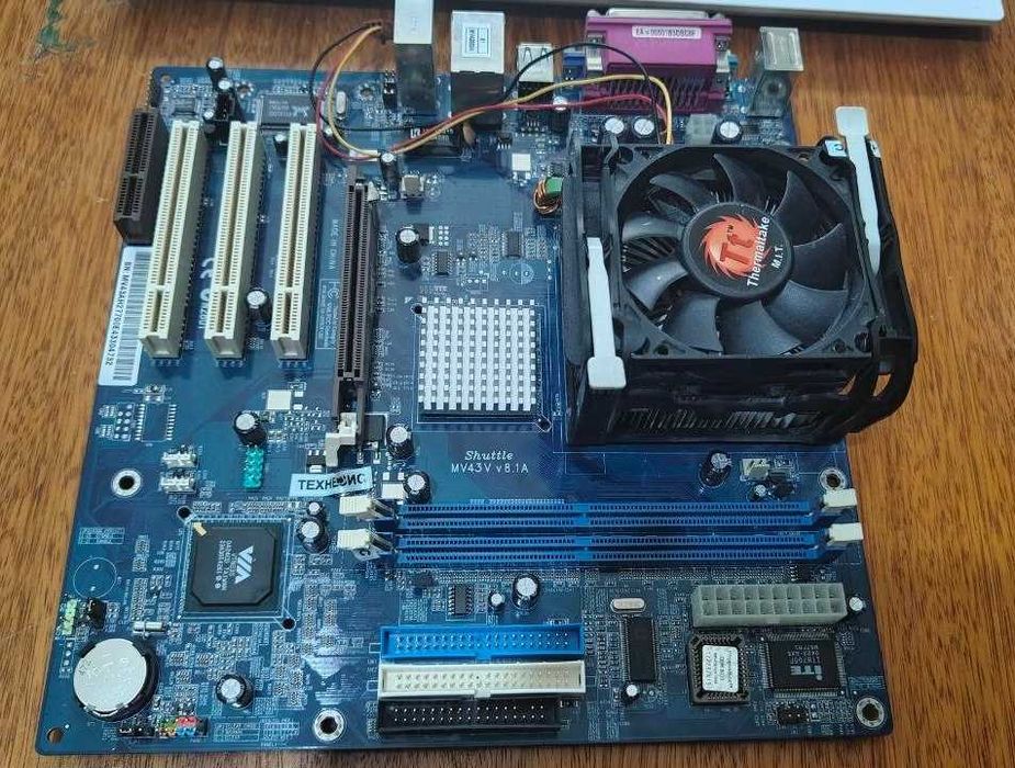 Материнская плата Shuttle MV43V v8.1A + Intel Celeron D 320 + кулер