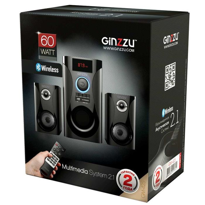 Колонки для компьютера Ginzzu GM-425 60Вт дерево