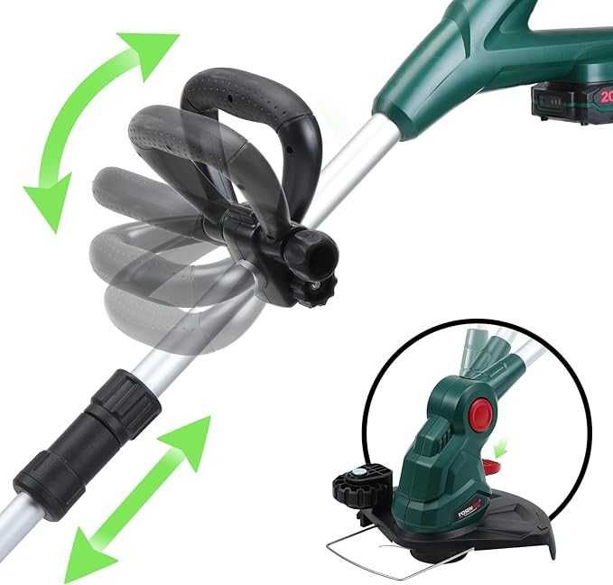Mașină de tuns iarba fără fir POSENPRO 20 V cu baterie de 2,0 Ah