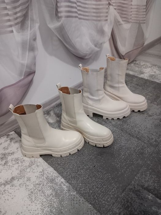 Бели боти 2бр. EVEN & ODD 38 н. и ASOS 37 н.