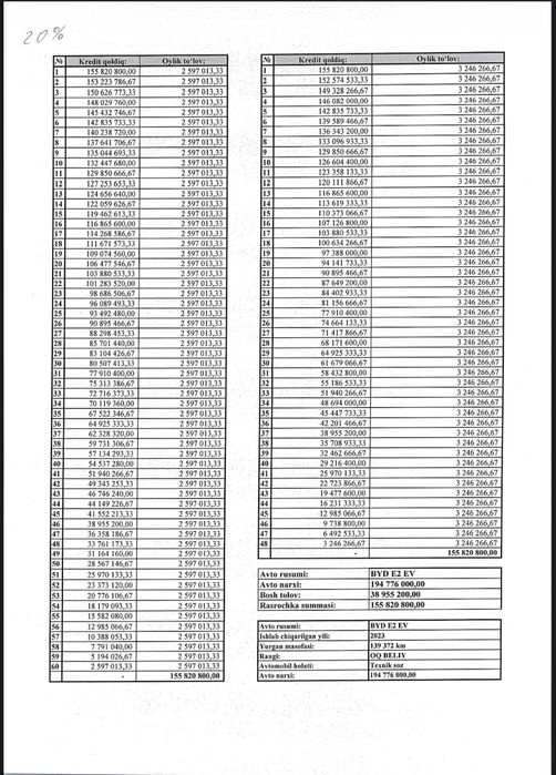 Byd e2 EV 2023 rasrochkaga beriladi