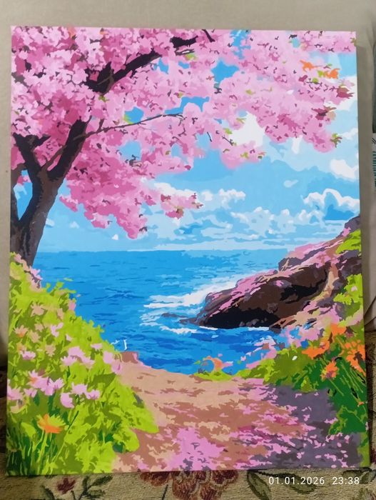 Продам картину "Прекрасная сакура и море""
