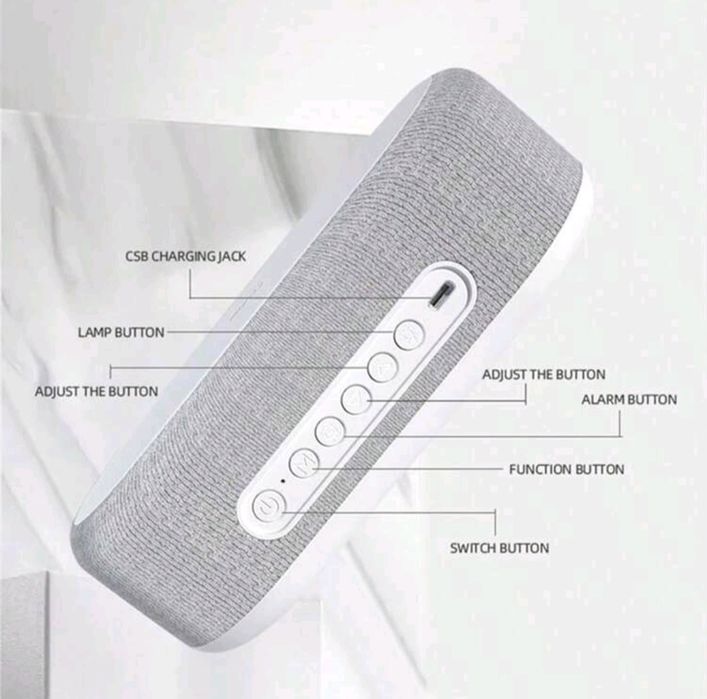 Безжично зарядно за телефон/часовник,термометър и USB хъб