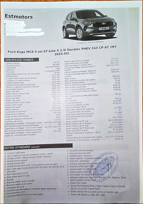 Ford Kuga IMPECABIL, in garantie inca 4 ani si 2 luni, nivel echipare ST line X +dotari optionale, duratec phev 243 cp at 18.300 km.
