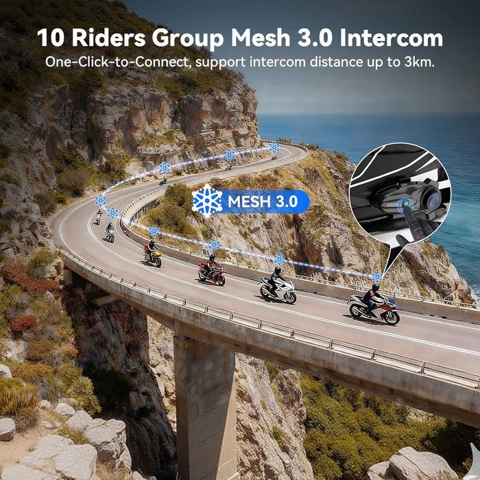 Аксесоар за каска XGP X10 – MESH 3.0 до 10 моториста / 3км Обхват