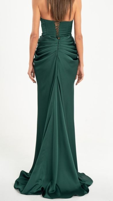 Rochie lungă elegantă verde smarald – Ana Radu