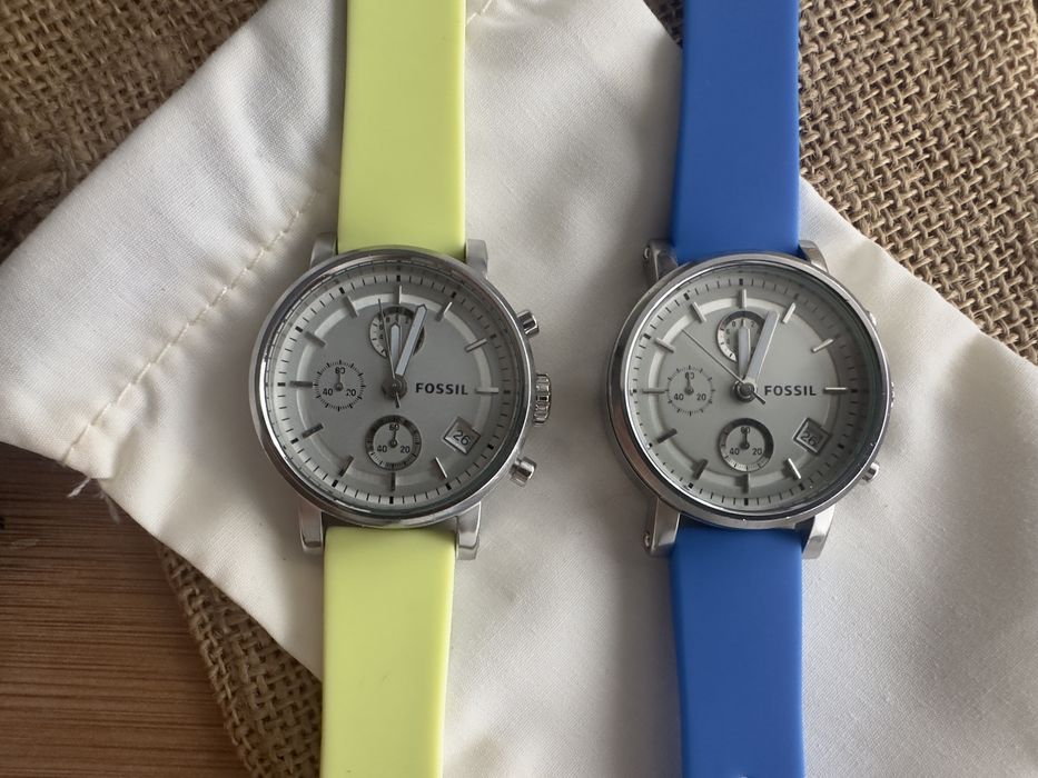 2 ceasuri fossil de dama Boyfriend curea de silicon noua si baterie