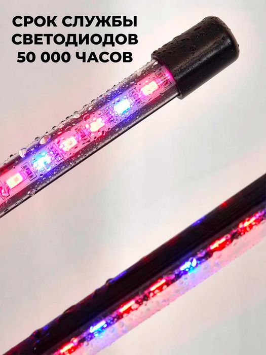 Фитолампа для растений. Полный спектр. С таймером. 2/4/5 лучей.