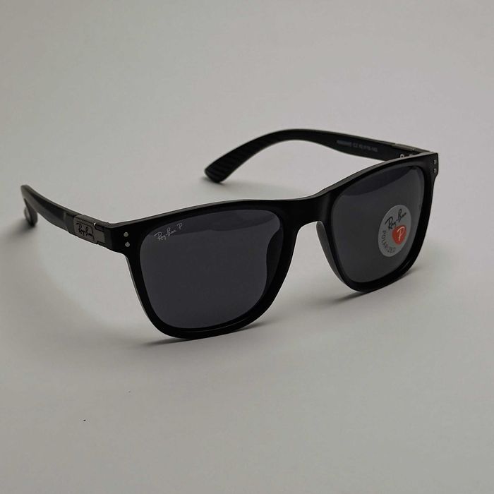 Слънчеви очила с Поляризация Ray Ban Wayfarer Унискес Бели Черни