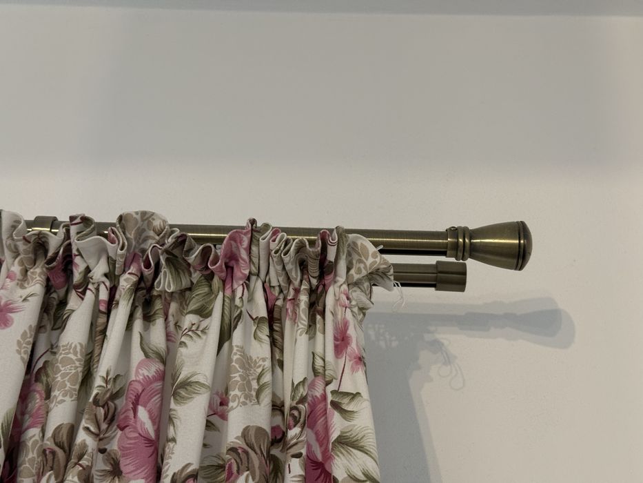 Set 2 galerii duble pentru perdea și draperie – aspect bronz antichizat 303 cm si 250 cm