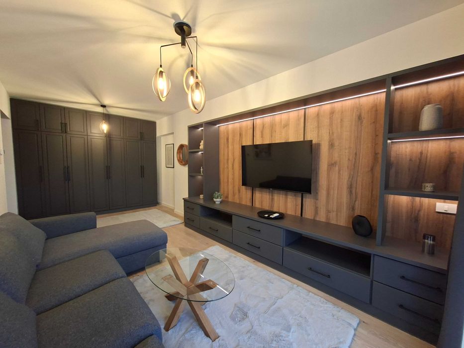 Mobila living moderna,  PAL 18 mm Egger cu 6 sertare si LED