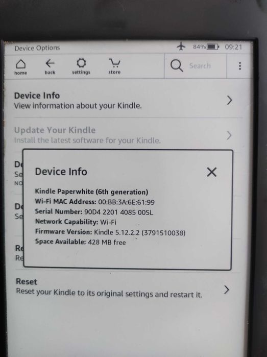 Kindle Paperwhite електронна книга с подсветка и с 800 качени книги