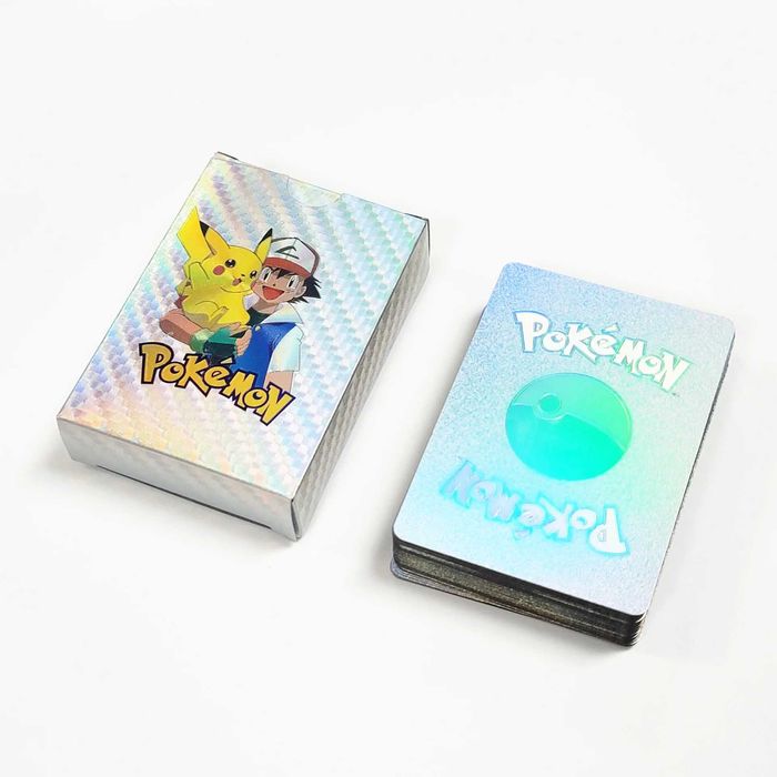 Pokemon 55 штук металлическая золотая карта покемонов Чаризард Vmax Gx