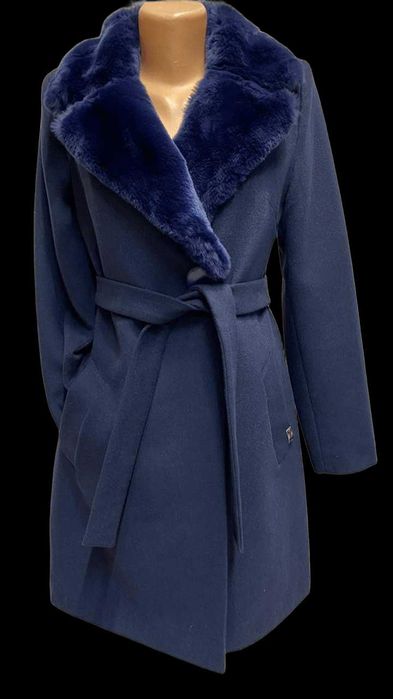 Пальто Melissa, Турция, темно-синее, 40 европейский (46 российский)