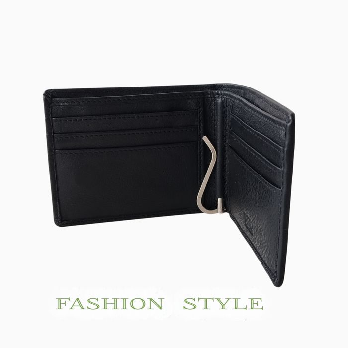 Мъжки портфейл от естествена кожа с щипка за пари