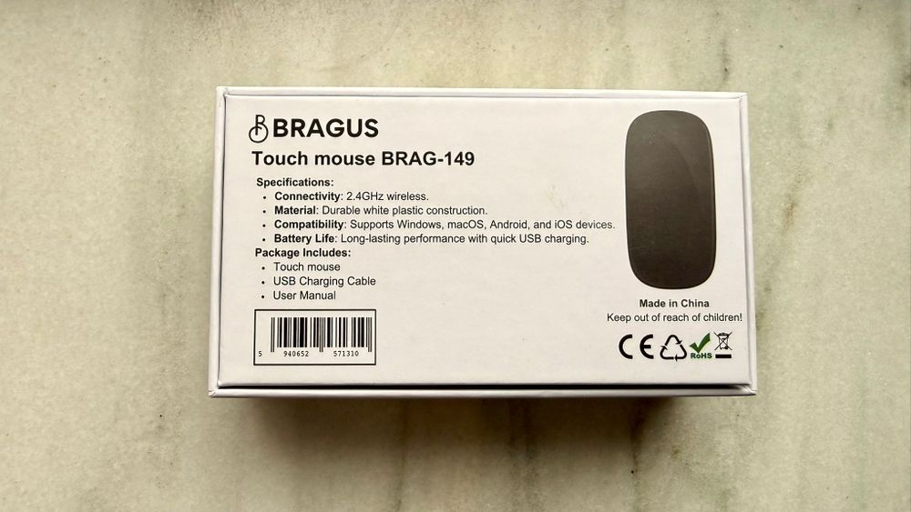 BRAGUS BRAG-149 ultra-slim wireless touch mouse