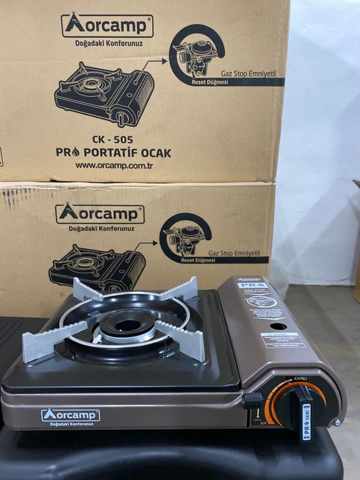 Туристически къмпинг газов котлон с пълнител