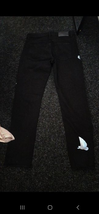 Blugi cu capse cu porumbei Boohoo man