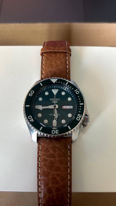 Seiko 5 Sports SRPD61K1 Automatic – Full set – brățară originală + curea piele + cutie