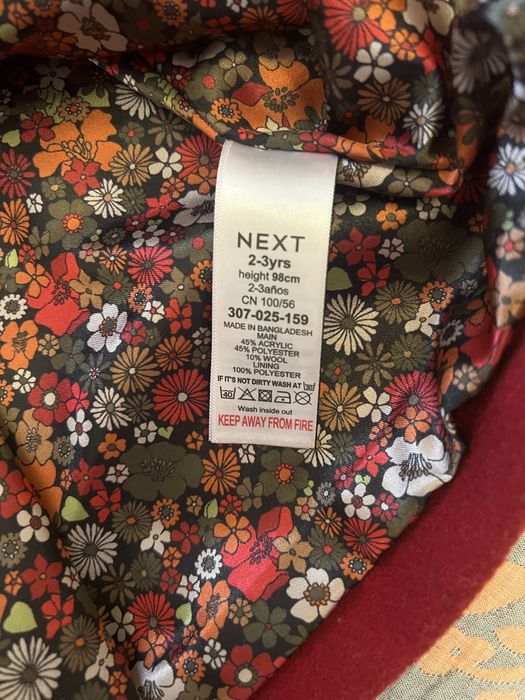 Пальто детское next на 2-3 года