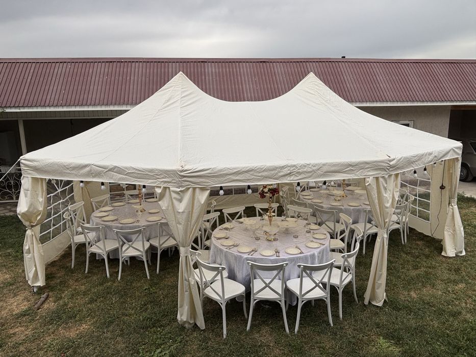 Шатер, стол, стулья, посуда, газон- Аренда