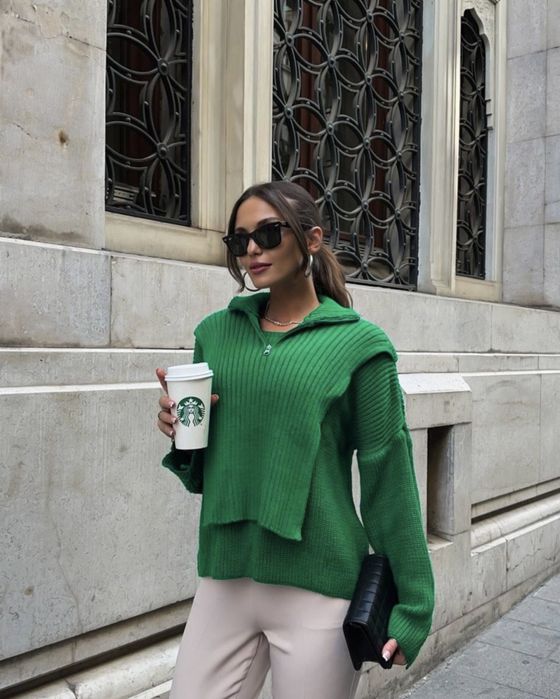 Пуловер Emerald Zip Sweater