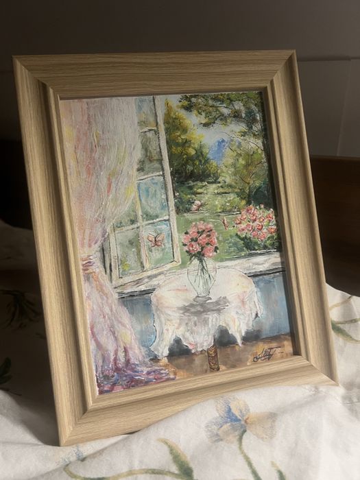 Pictură înrămată (tehnică: tempera)