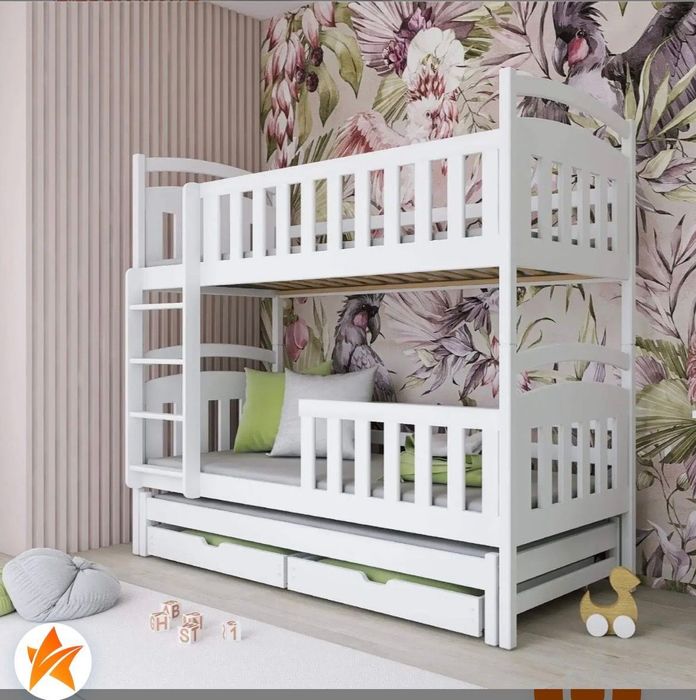 Pat supraetajat triplu,90x190,alb