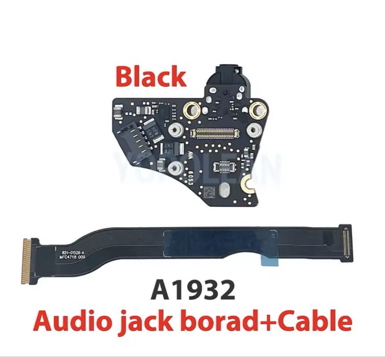 Headphone Audio Jack Board with flex cable 820-01992-A 820-01929-A for MacBook Air 13" A1932