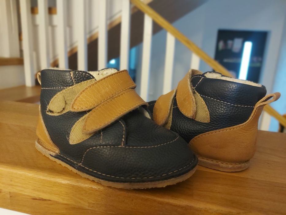 Ghete piele imblanite barefoot baiat/copil 24/25