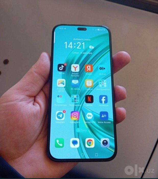 Honor x8b ishlatilgan ideal holda
128gb xotira
Karobka dakument bor
Ma