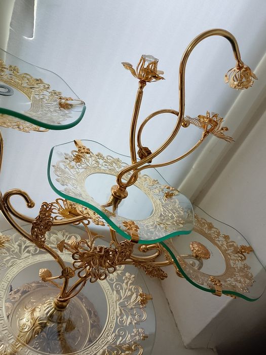 Ярус для конфет стеклянная