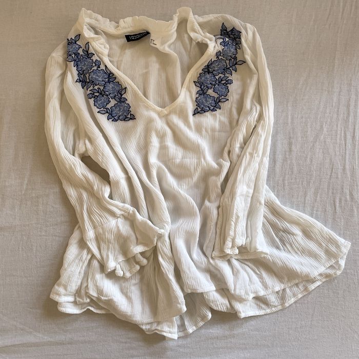 Дамска блуза с бродерия H&M