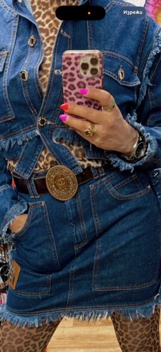 Дамски комплект дънков